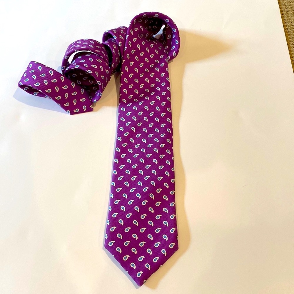 PAUL STUART SILK TIE HANDMADE